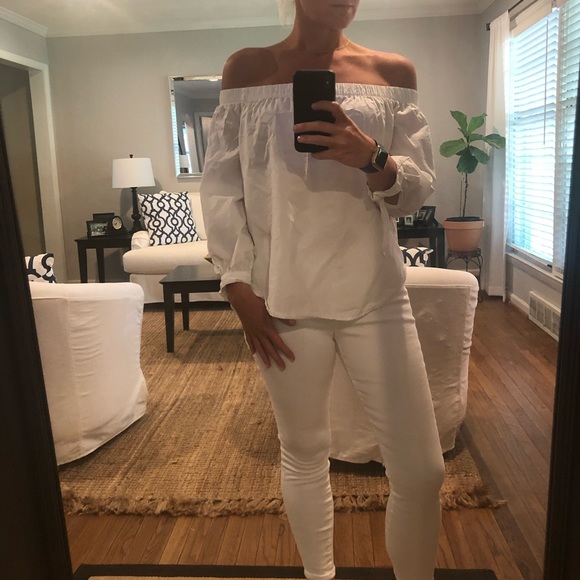 Abercrombie off the shoulder cotton blouse - Picture 3 of 3